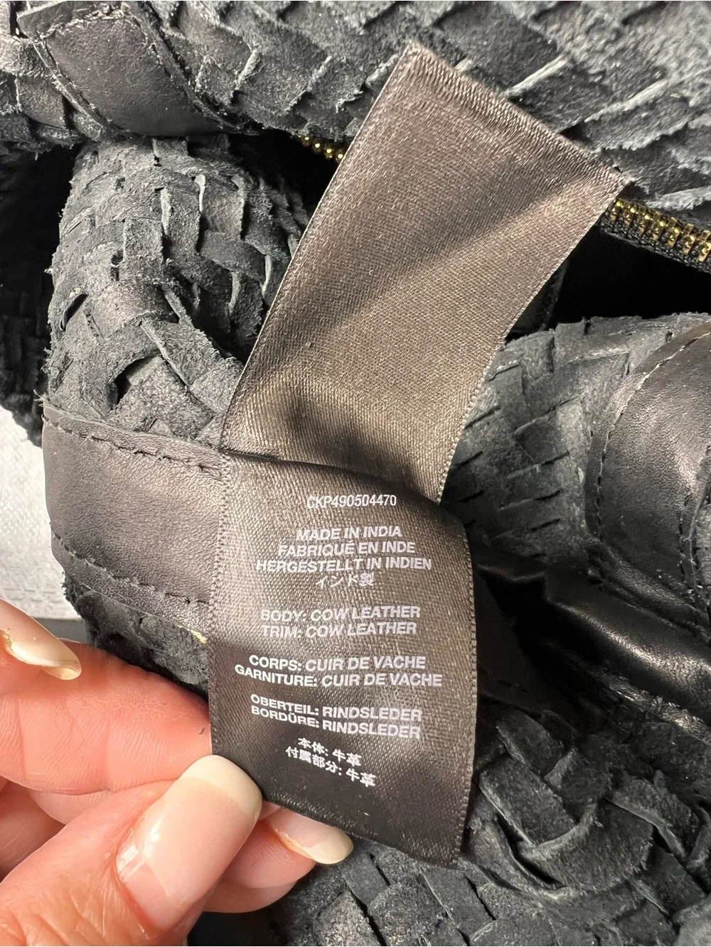 Madewell Cow Leather Handwoven Tote with seamless construction, black 🖤 - Picture 4 of 17